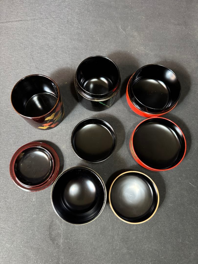 G82 送料無料　四季棗　樹芳　棗　春夏秋冬　木箱　漆芸　茶道具