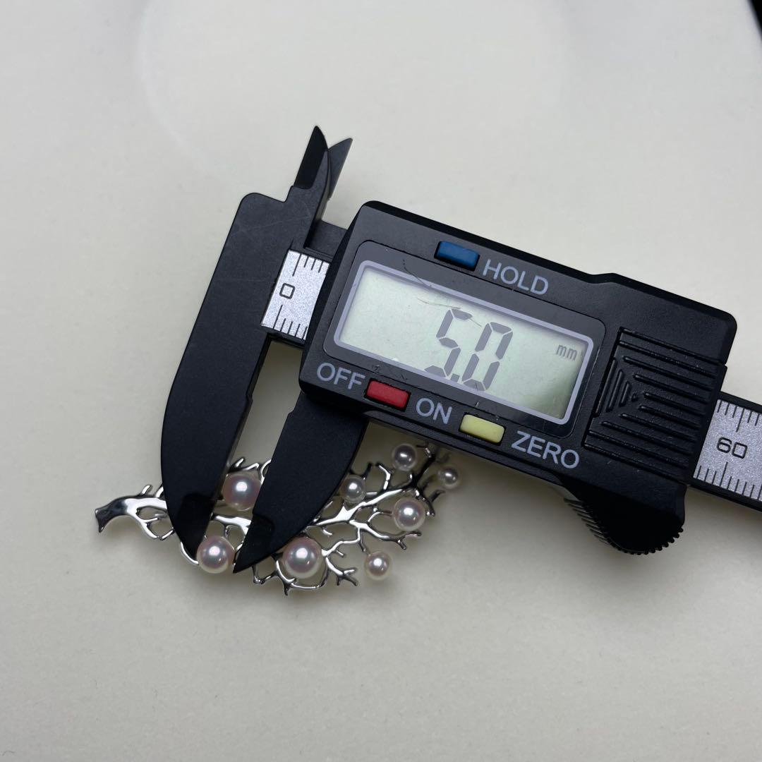 ミキモト アコヤ真珠 ブローチ 最大5.0mm SILVER