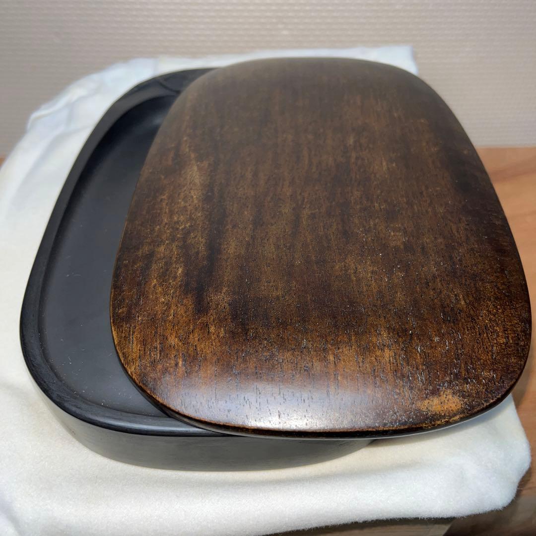 ⭕️雨端硯　梅壽硯　名工　11代　雨宮静軒　未使用美品　希少特殊価値　高価
