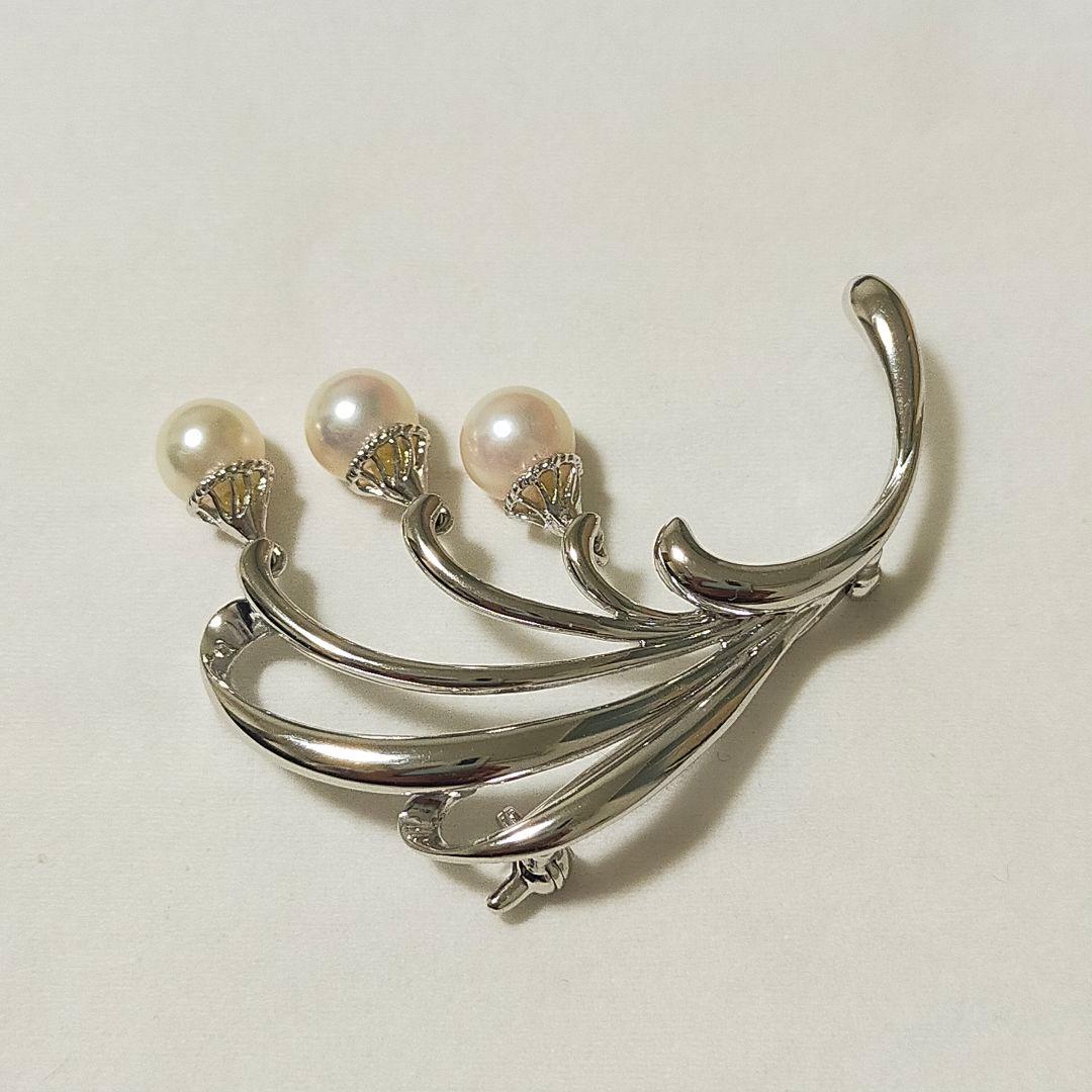 パール シルバー 田崎真珠 タサキ真珠 ブローチ SILVER アクセサリー