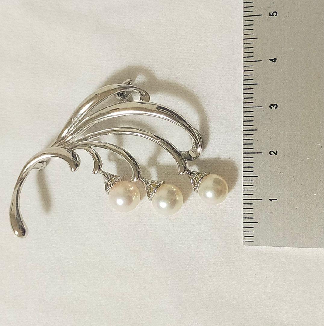 パール シルバー 田崎真珠 タサキ真珠 ブローチ SILVER アクセサリー