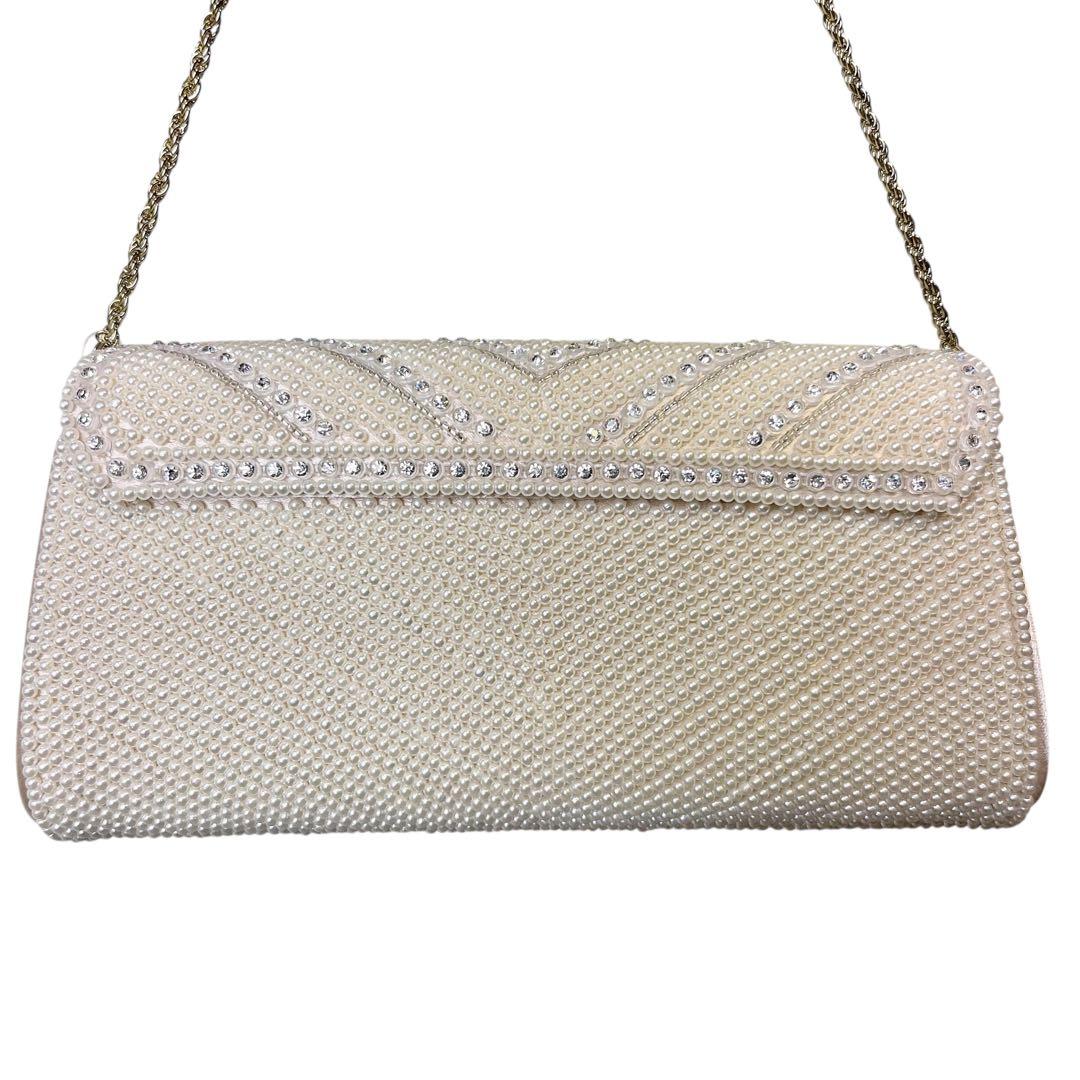未使用品【東京イギン】フォーマル パーティー ビーズ ビジュー クラッチバッグ