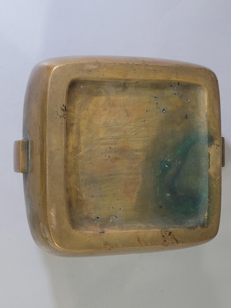 古銅 龍透かし火屋 手炙 香炉 時代物 DT624