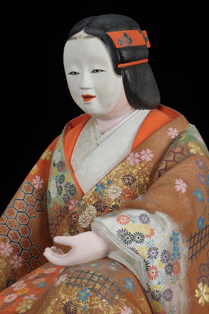 【高古作】木彫彩色 能楽 熊野 能人形 昭和十五年 共箱 二重箱 古美術 骨董品