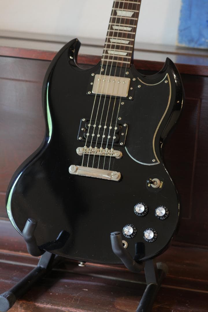 動画あり! Epiphone SG Pro ソリッドブラック整備済