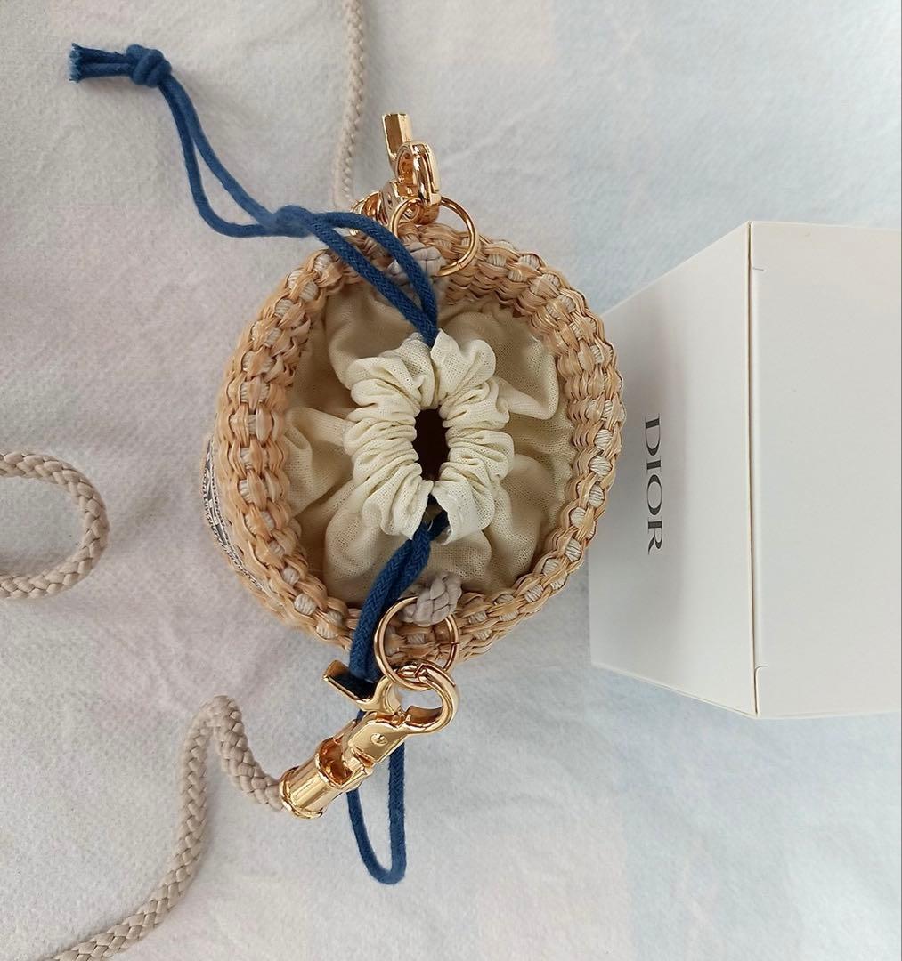 新品未使用箱付き　ディオール　ノベルティ　ストローポーチ ミニショルダーバッグ