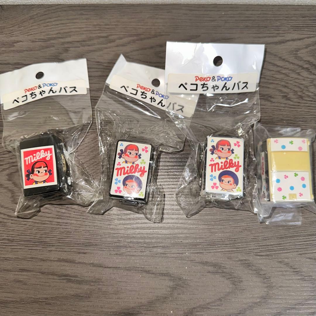 [G6181]チョロQ ペコちゃんバス　ミルキー　不二家　4台