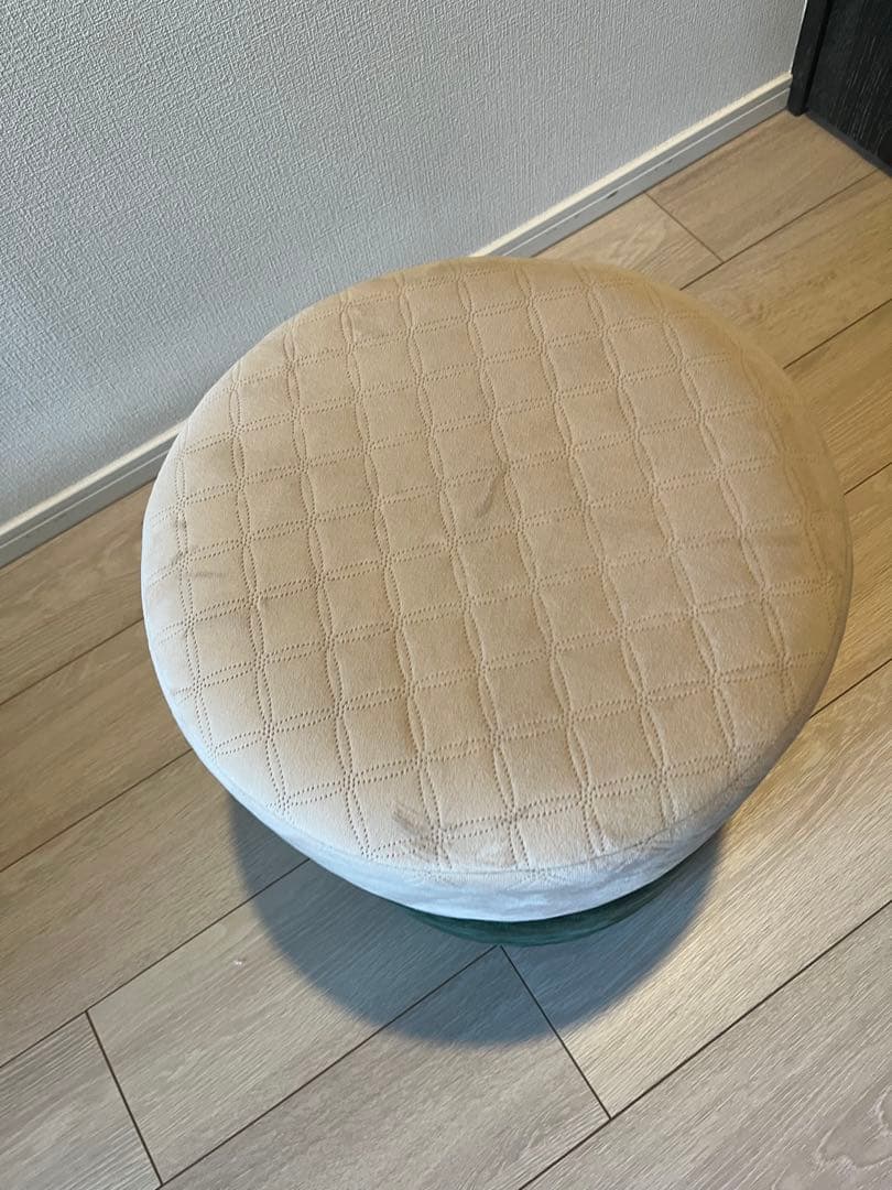 Ayamiayami さん専用円形スツール ベージュ グリーン　フランフラン