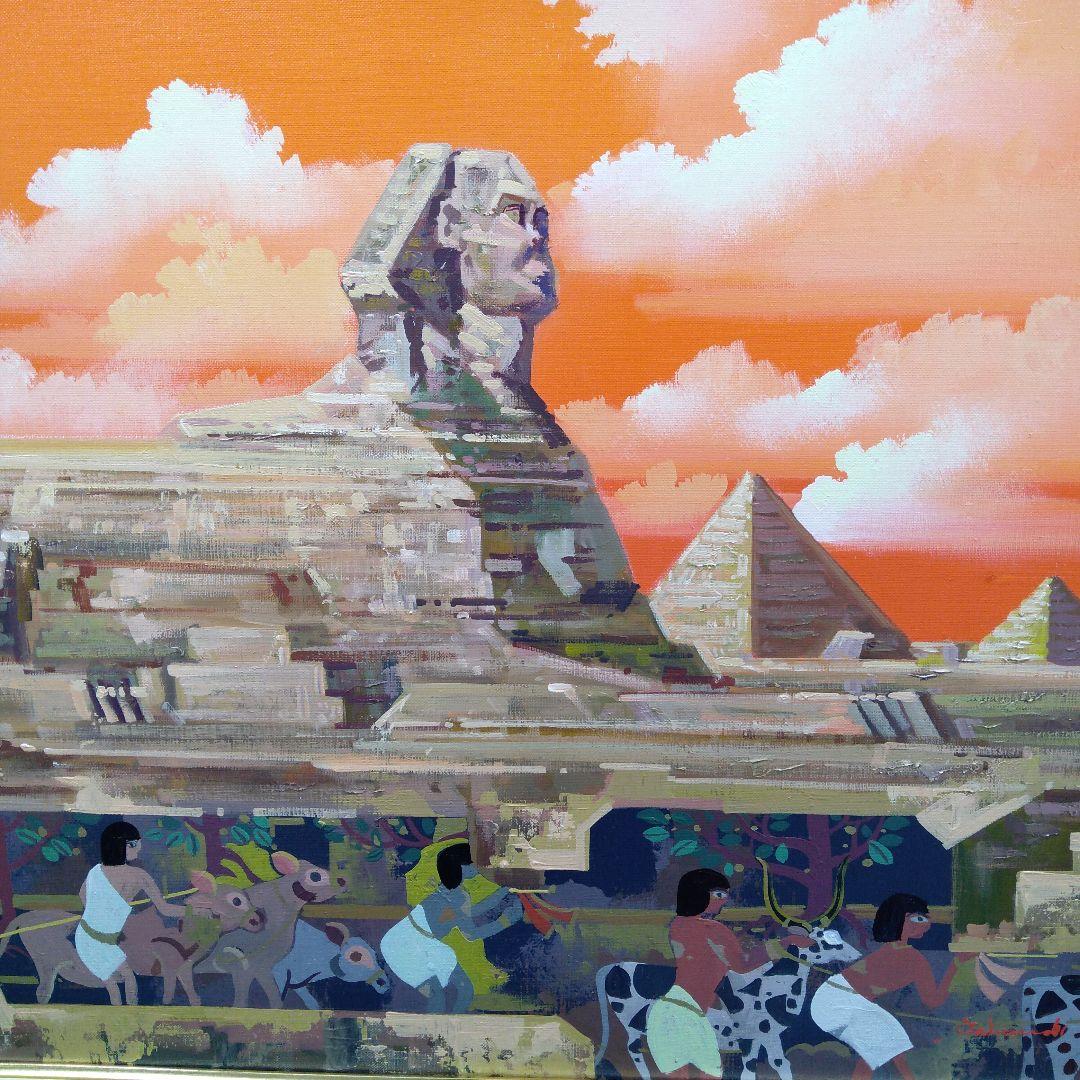 肉質油絵　横　F20 スインクス　額装仕上げ品　竹内敏彦作