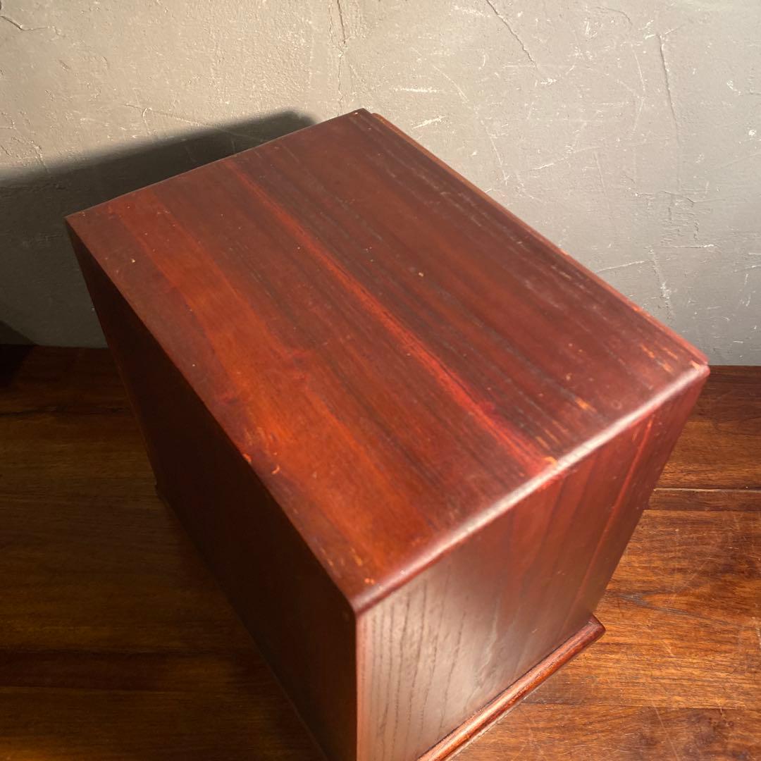 昭和レトロ 三段小引き出し 螺鈿細工 古家具 インテリア 収納 木製