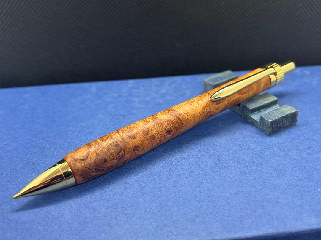 【早い者勝ち】極上花梨瘤　シャープペンシル0.5 加藤金属　ハンドメイド