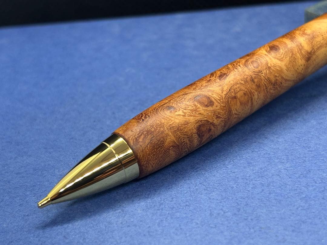 【早い者勝ち】極上花梨瘤　シャープペンシル0.5 加藤金属　ハンドメイド