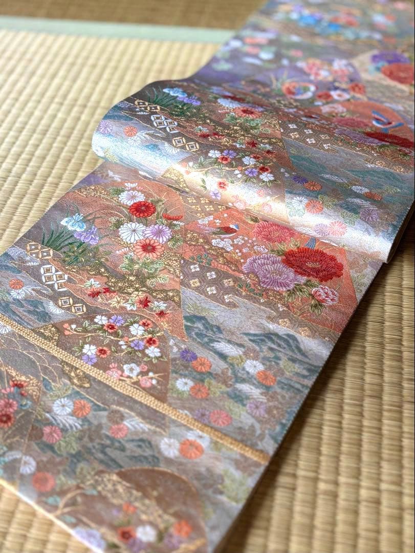 正絹訪問着4点フルセット◎全品未使用！こだわりコーディネート品格シリーズa12