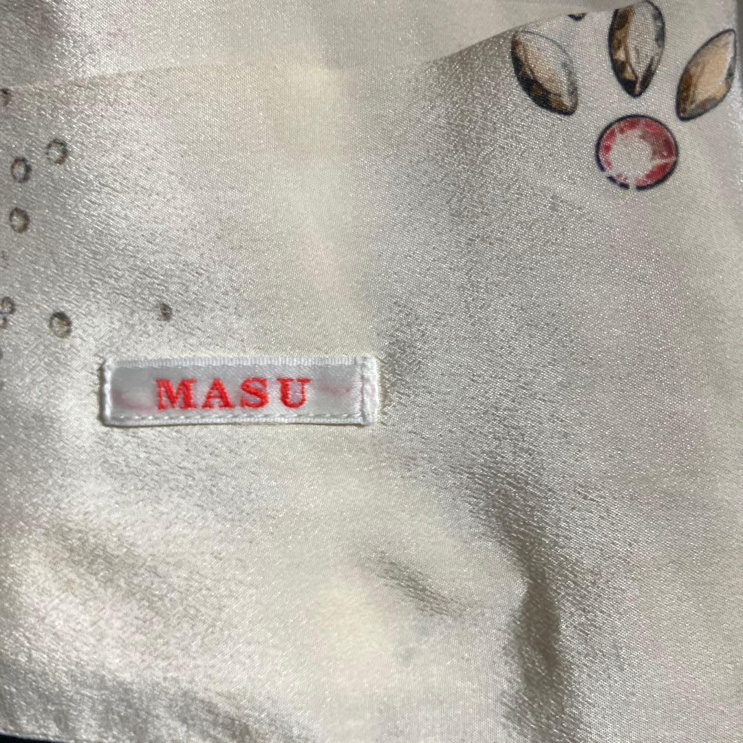【希少】美品 MASU 23ss GALAXY SILK SCARF WHITE