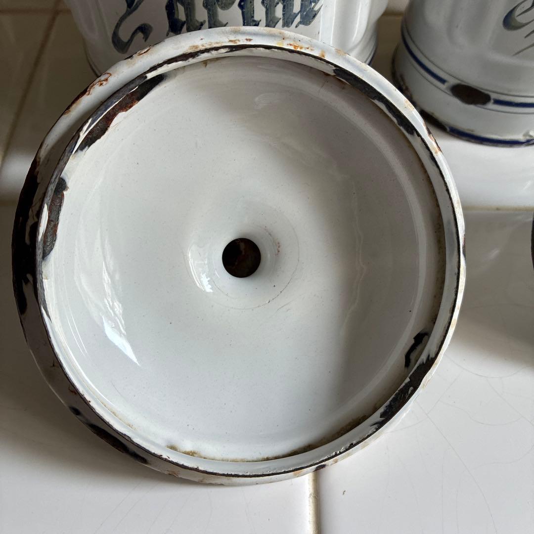 ⭐️Franceアンティーク/LUC DE POSE ホーロー製キャニスター