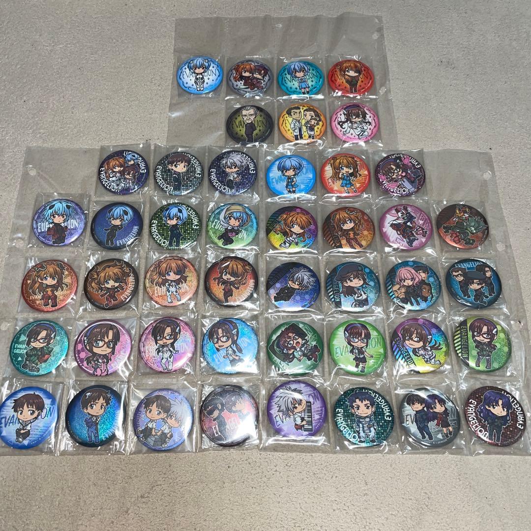 エヴァンゲリオン　あそーと　ガチャ　缶バッジ45個セット（バラ売り可）