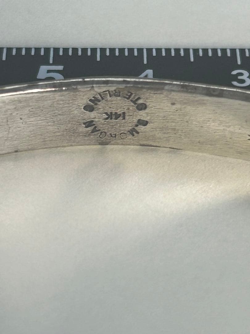 希少　ブルースモーガン　14K×シルバー　ナバホ　バングル