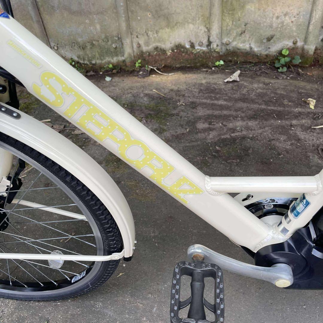 クリーム色 電動アシスト自転車 26インチ