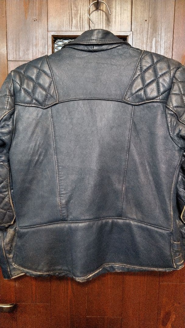 貴重ヴィンテージ ７０'s英国製　G-MAC　ブルーレザーライダース　ロンジャン