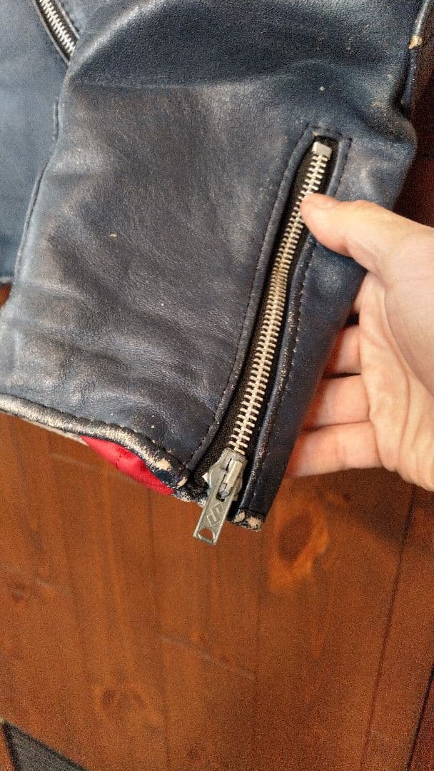 貴重ヴィンテージ ７０'s英国製　G-MAC　ブルーレザーライダース　ロンジャン