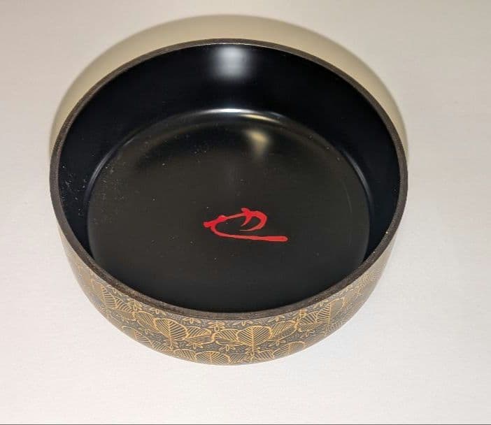 『沈金桐』前志芸男　輪島塗　沈金　桐 中棗　茶道具　茶器　的々斉　永田宗伴書付