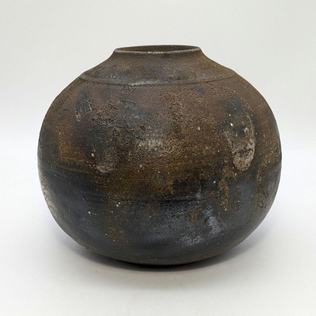 西川政美 備前焼 壷 合箱 壺 つぼ 花入 花器 フラワーベース 置物 花瓶