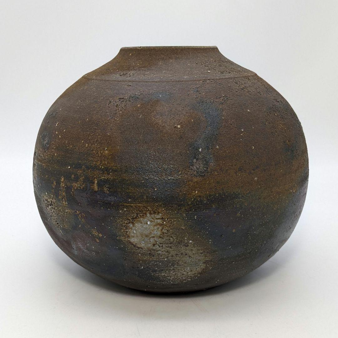 西川政美 備前焼 壷 合箱 壺 つぼ 花入 花器 フラワーベース 置物 花瓶