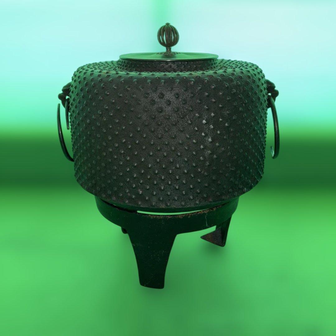 鋳鉄製 茶釜 突起模様