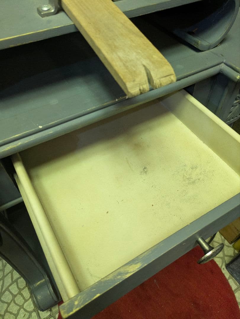 彫金台　彫金机　作業台 グレー　リメイク品　すり板