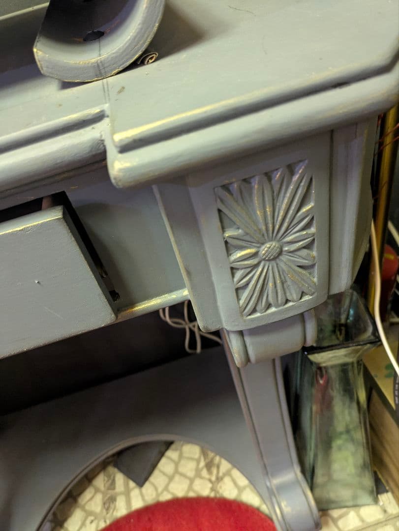 彫金台　彫金机　作業台 グレー　リメイク品　すり板