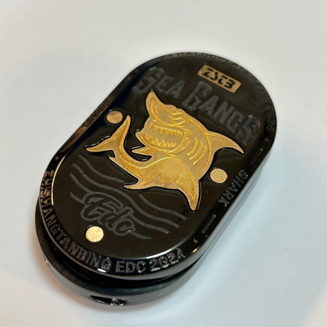 新品未使用 フィジェットトイ スライダー EDC サメ シャーク ブラック