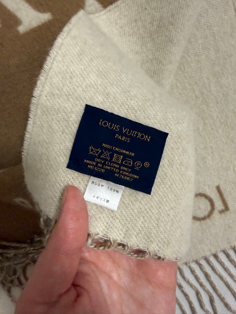 LOUIS VUITTON カシミヤ マフラー ベージュ