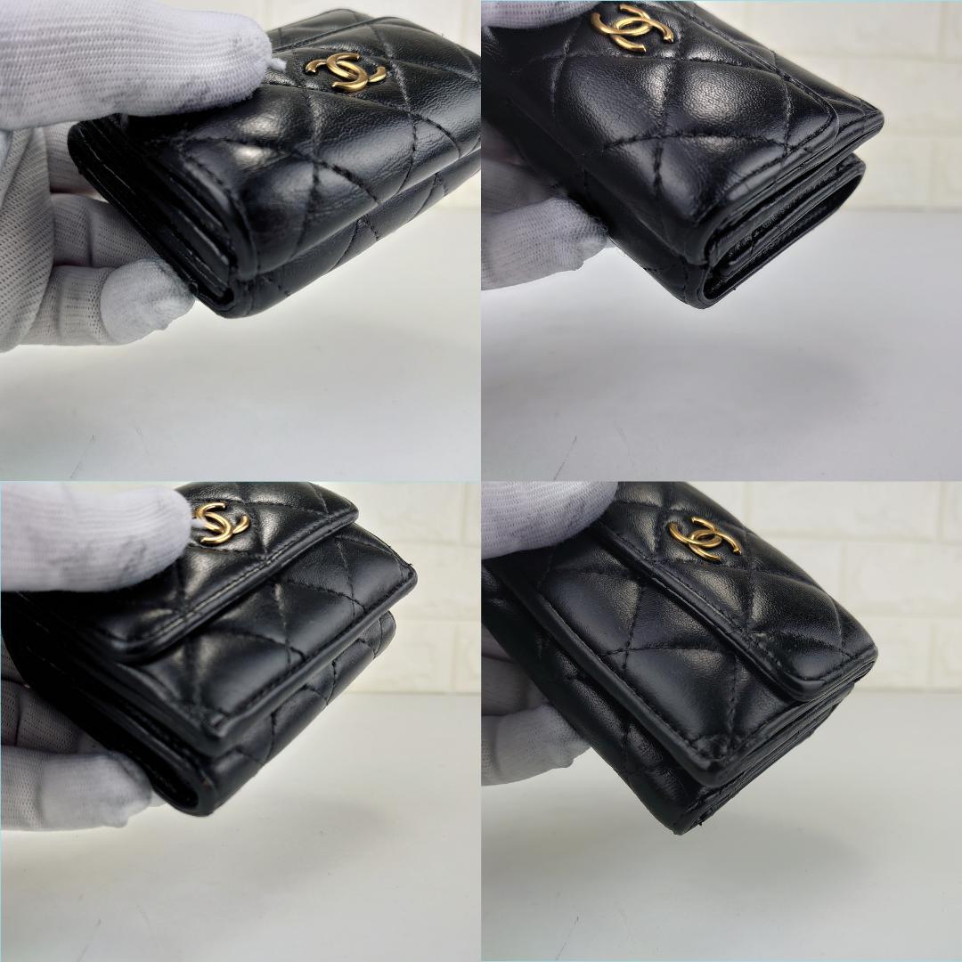 【めめ様用】シャネル　マトラッセ三つ折り　ナノ財布　【希少・カンボン柄】2197