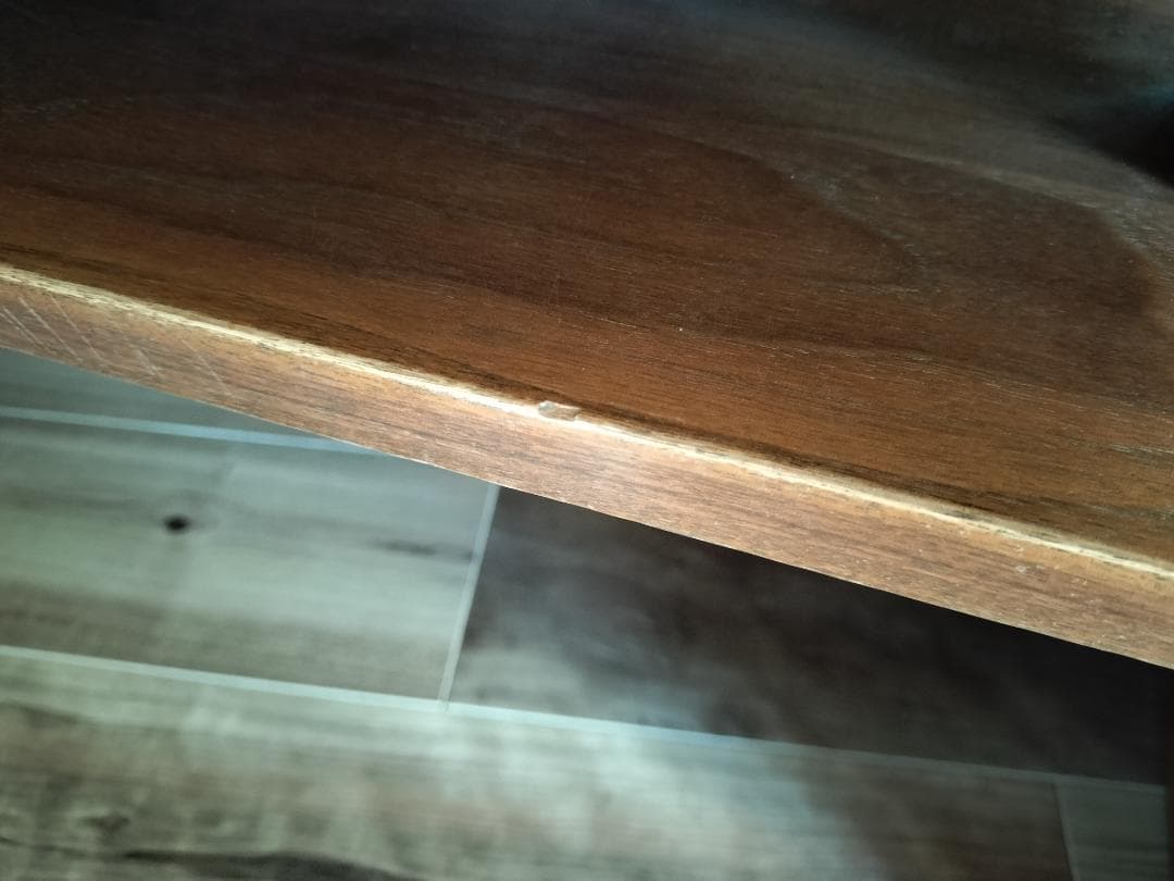 あや　レア 中棚付き ウォールナット 無垢 ローテーブル 板厚20mm