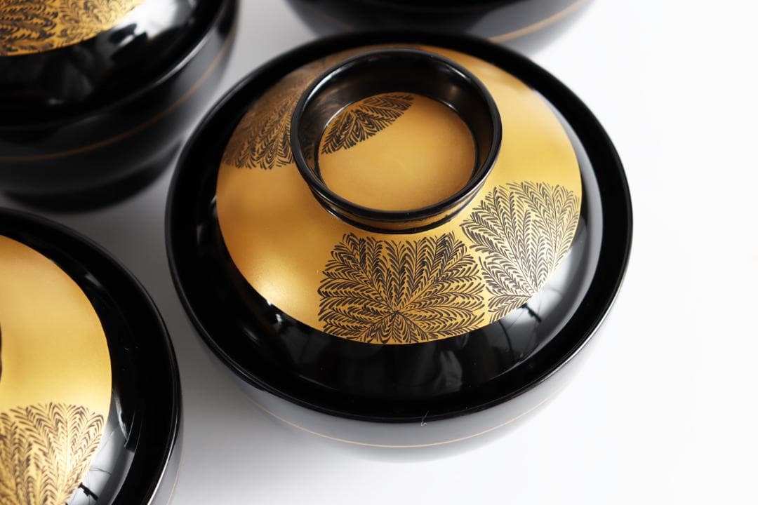 輪島塗 忍紋 吸物椀 井波唯志 五客