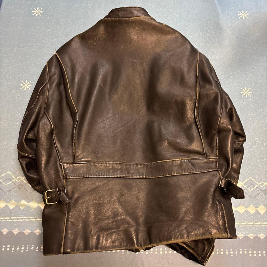 ハーレーダビッドソン シングルライダースジャケット 革ジャン 80s 当時物