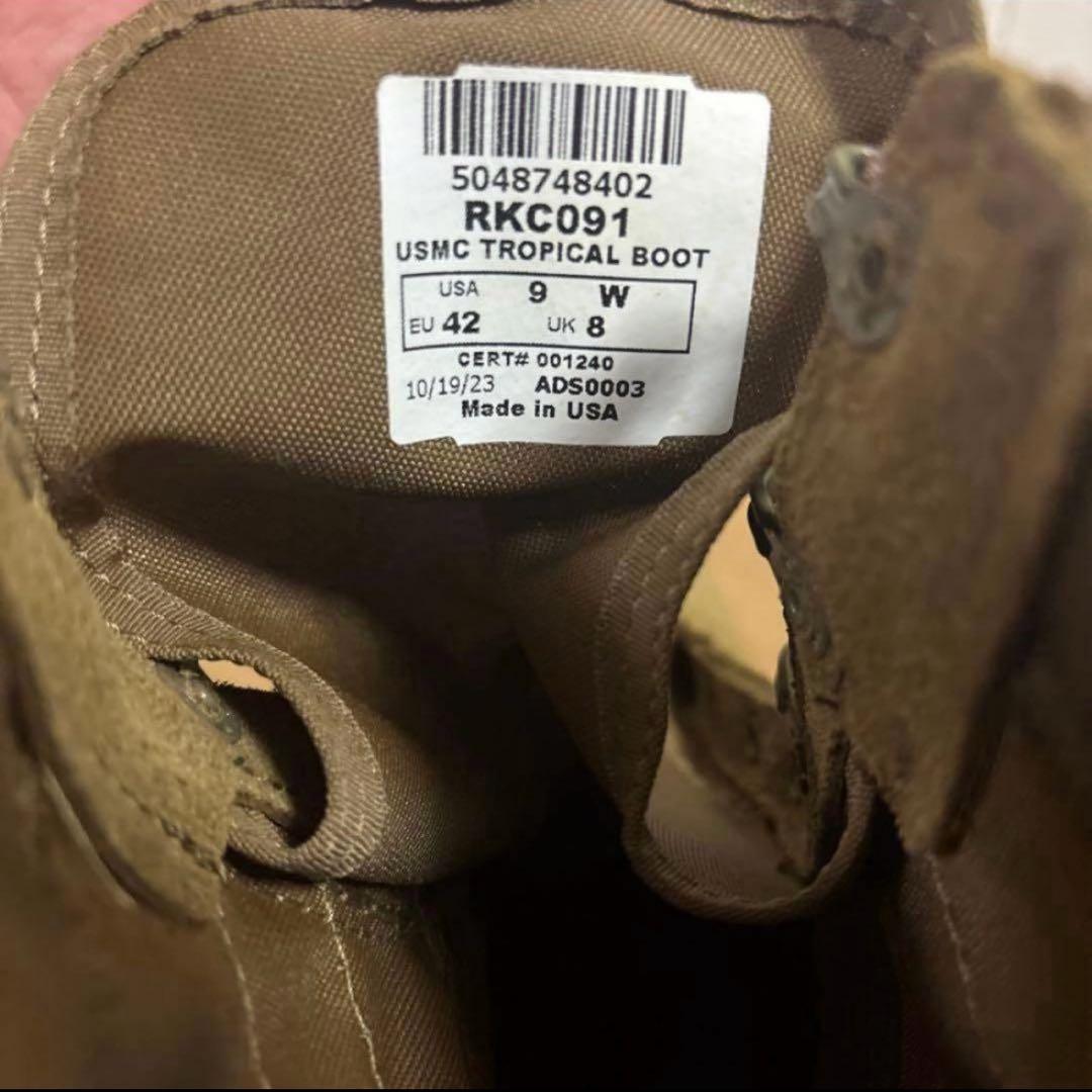 未使用品　米軍実物　ROCKY USMC TROPICALBOOT US 9W