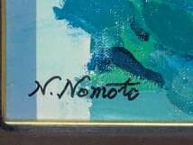 【真作】絵画　油彩SM　二輪のバラ　レリーフ付き装飾フレーム　小品　X70