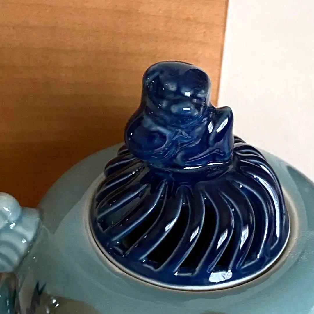 香道具　香炉　九谷焼　旭山　獅子　象耳