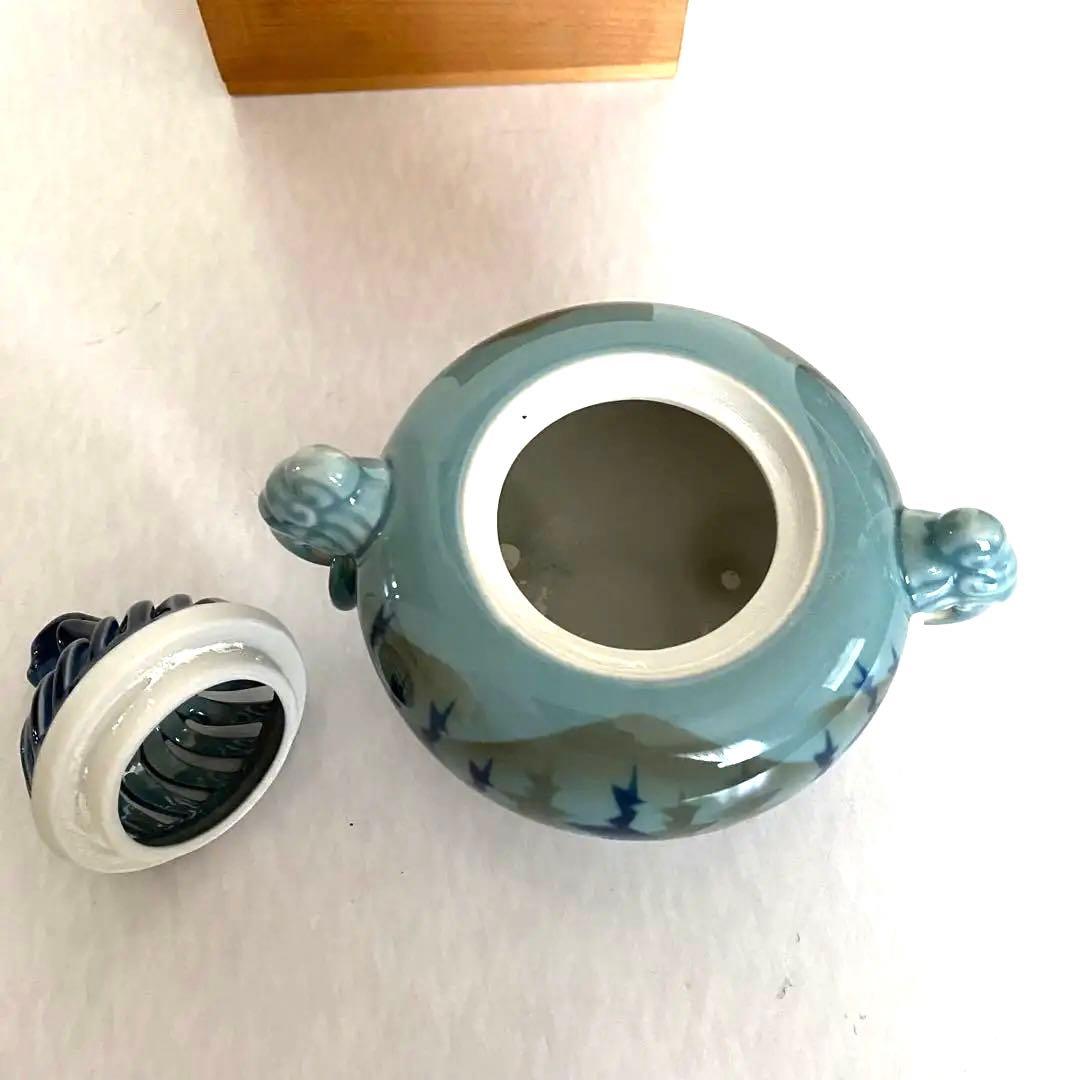 香道具　香炉　九谷焼　旭山　獅子　象耳