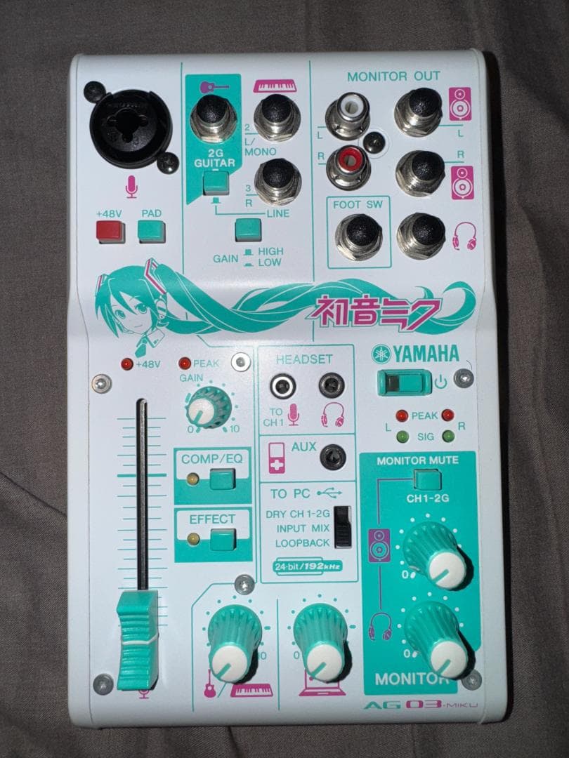 YAMAHA ウェブキャスティングミキサー 3チャンネル AG03-MIKU