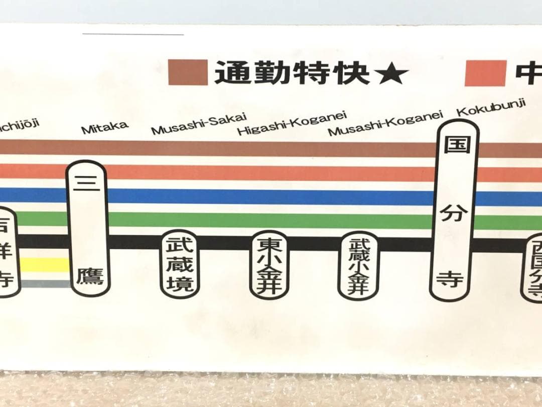 ○真のお宝 東京都 中央線 総武線 青梅線 停車駅 駅名板 JR 約196cm