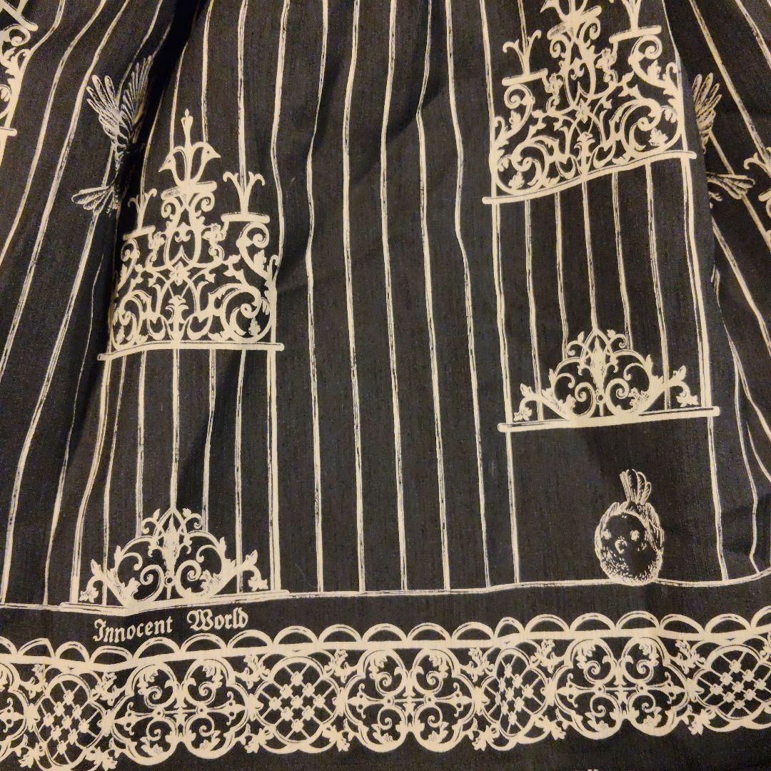 イノセントワールド　鳥かご柄スカート　黒