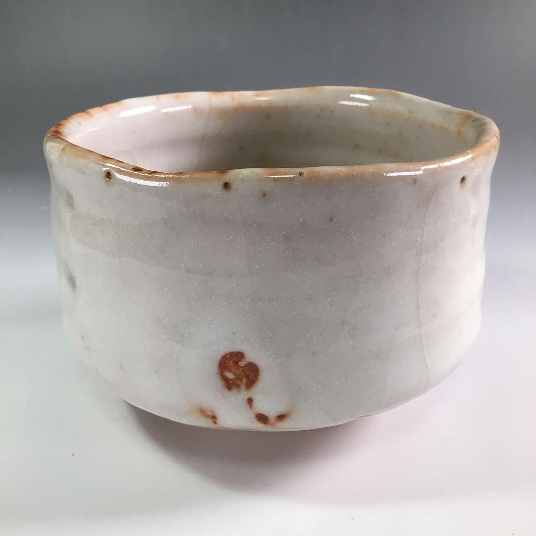 Ｒ２２２　茶碗　『古斎造』『表千家　堀内宗完　箱書』『志野茶碗』　共箱　茶道具