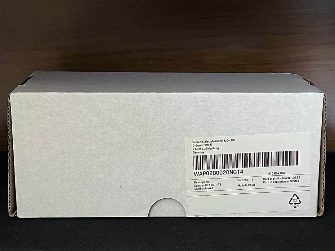 1/43 特注 ミニチャンプス ポルシェ 718 ケイマン GT4 RS ブルー