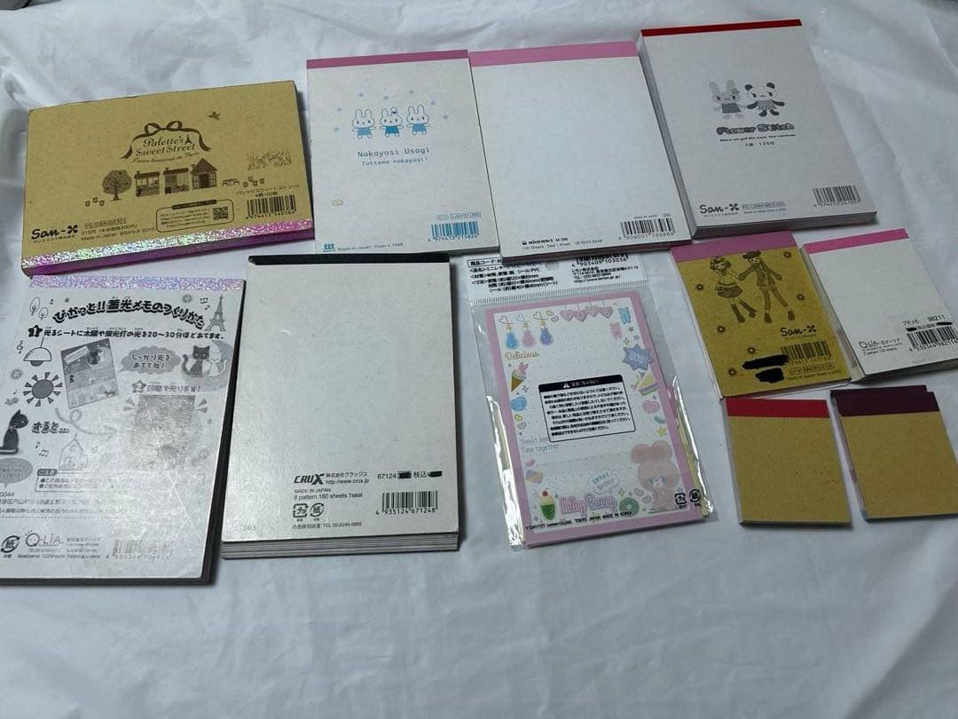 平成　レトロ　ファンシー　うさぎ　ねこ　メモ帳　大量　10点　おまとめ売り