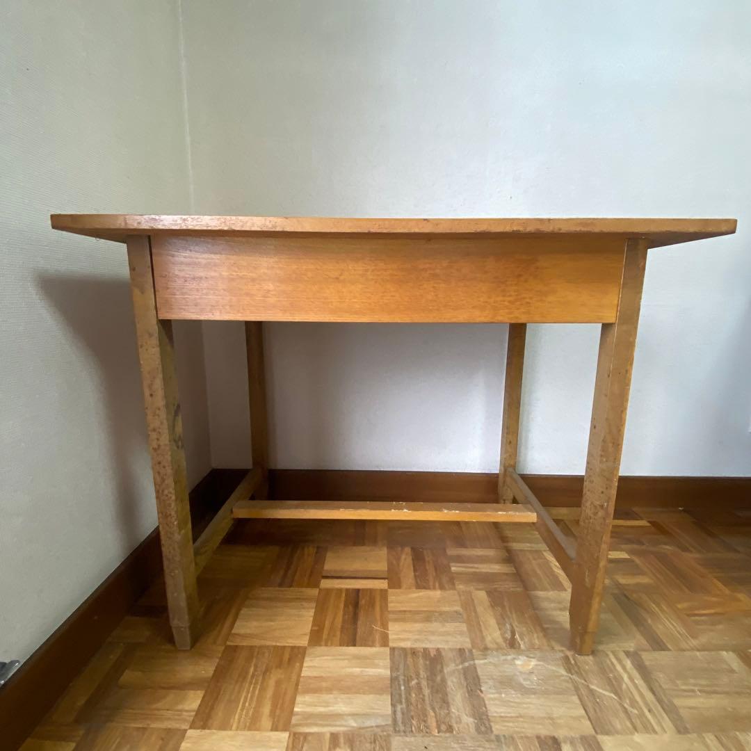 長期保管品 木製机 ウッドデスク 釘打ち 古家具 エイジング ビンテージ