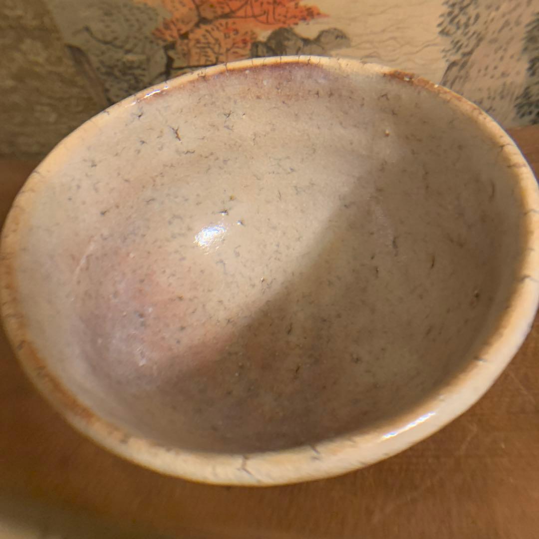十一代三輪休雪 人間国宝　萩焼茶碗美品　アンティーク 古美術 219