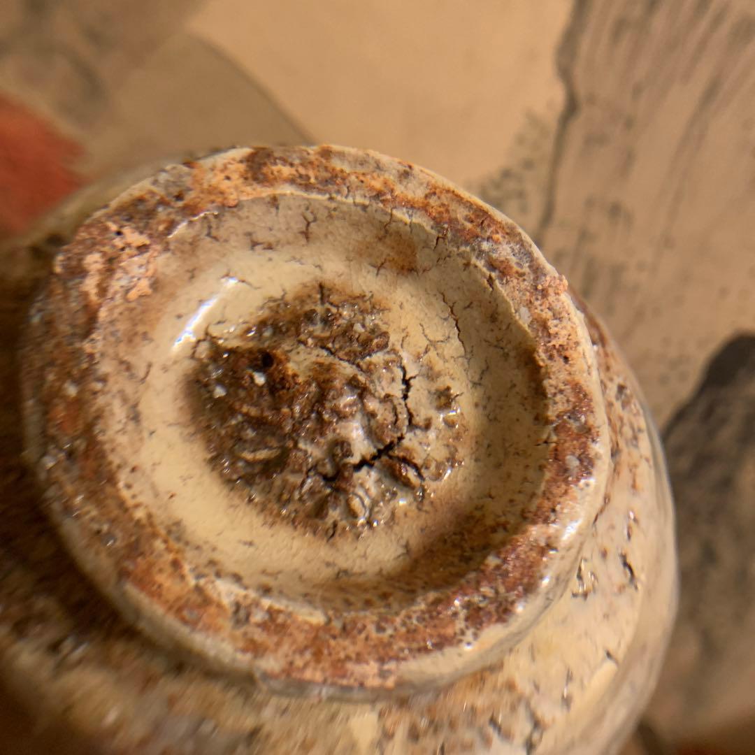 十一代三輪休雪 人間国宝　萩焼茶碗美品　アンティーク 古美術 219