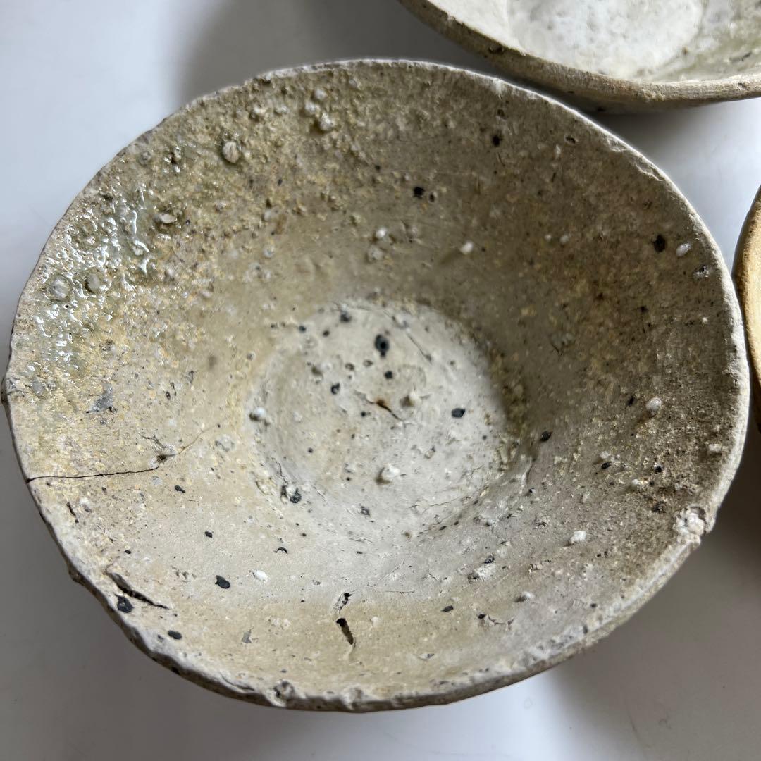 専用　鎌倉時代　山茶碗5客　口径約14~15.5㎝　東Y7-1225③タエカ